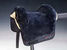 Load image into Gallery viewer, christ iberica plus fur saddle anthracite color, side view, black and white background