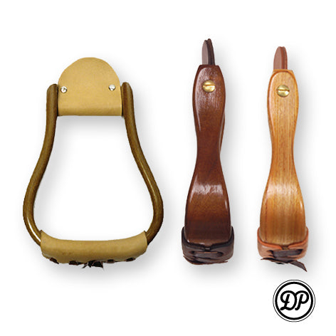 Wooden Stirrups With Leather Step