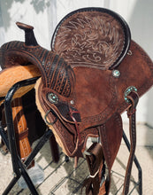 Load image into Gallery viewer, alamo saddlery geo aztec barrel , front top view