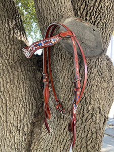 Alamo Saddlery USA Jeweled Browband